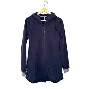 Mondetta | Navy Blue Soft Shell Hooded Rain Jacket Size Small
